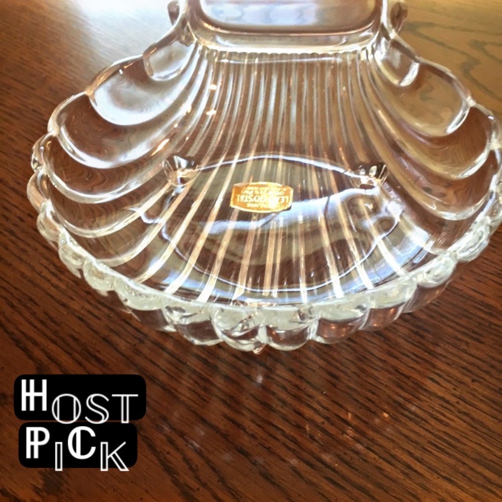 RARE! Handcut 24% Pbo Lead Crystal Candy Dish - Picture 2 of 6